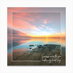 Sunset On The Beach Canvas Print