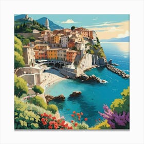 Default Italian Shore Art Print 3 Canvas Print