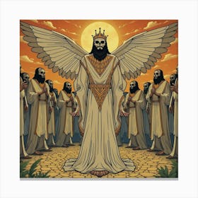 An Artistic Depiction Of The Book Of The Dead Illustrations 1 Canvas Print