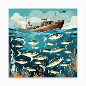 Fishes In The Sea 1 Canvas Print