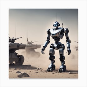 Robots In The Desert 1 Canvas Print