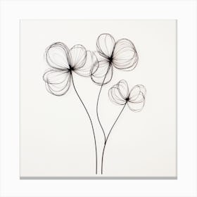 Three Flowers Canvas Print