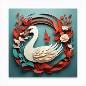 Minimalist, Swan Canvas Print