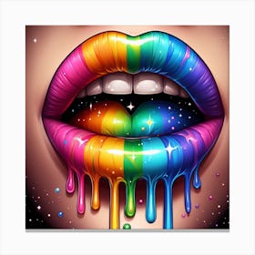Rainbow Lips 1 Canvas Print