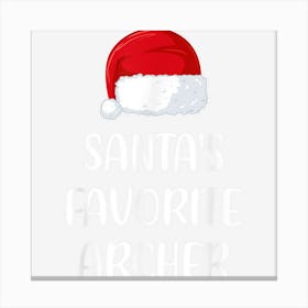 Santas Favorite Archer Christmas Funny Archery Gift Canvas Print