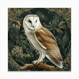 william morris Owl 1 Canvas Print