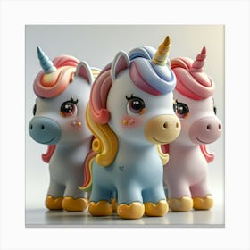 Three Unicorns Canvas Print