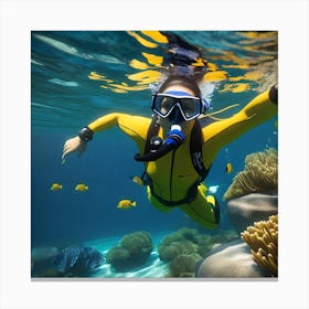 Snorkling Canvas Print