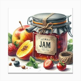 Jar With Jam 11 Canvas Print