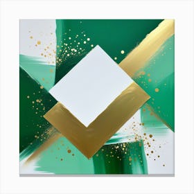 Pintura Abstracta Tono Verde Canvas Print