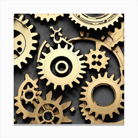 Golden Gears Canvas Print