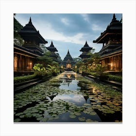 Buddhist Temple In Bali Canvas Print