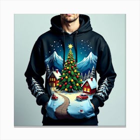 Christmas Tree Hoodie 2 Canvas Print