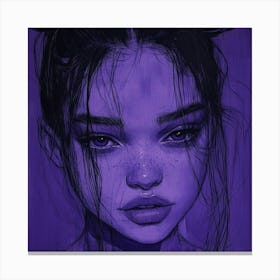 Purple Girl Canvas Print