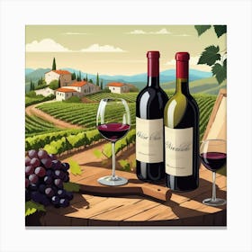 Default Wine Break Art 3 Canvas Print