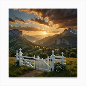 Sunset In The Mountains 14 Canvas Print