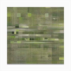 'Green Squares' Canvas Print