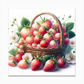 A basket of Gooseberry 3 Canvas Print