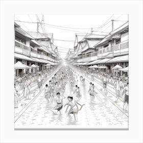 Asian Street Scene 8 Canvas Print