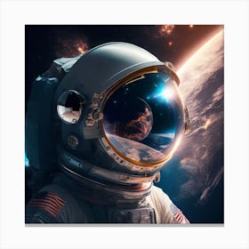 Astronaut In Space 5 Canvas Print