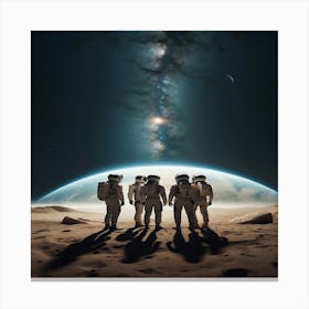 Astronauts In Space Canvas Print