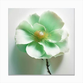 Green Flower Canvas Print