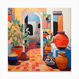 Moroccan Pots And Archways 4 Canvas Print