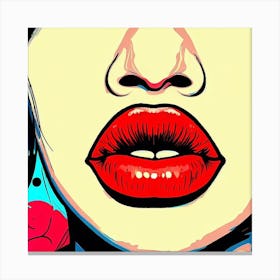Woman'S Lips Canvas Print