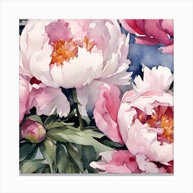 Pink Peonies 1 Canvas Print