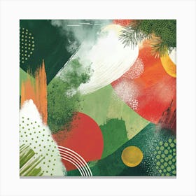 Abstract Christmas Painting Canvas Print