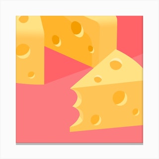 Cheese Wheel Square Canvas Print