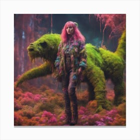 Botanical Beauty and the Monster Beast 4 Canvas Print