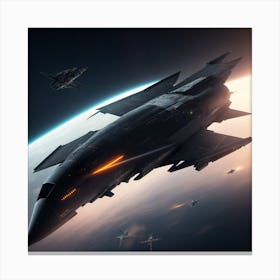 Space Battles Canvas Print