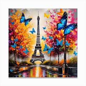 Paris With Butterflies 131 Canvas Print