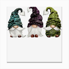 Cute Goth Gnomes With Spider Web Hat Women Witchy Halloween Canvas Print