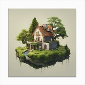 House On An Island Canvas Print