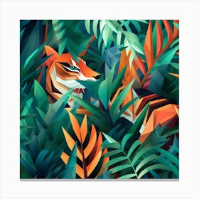 Tiger In The Jungle 1 Canvas Print