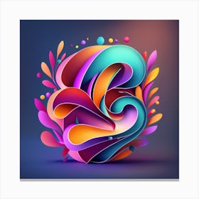 3d Lettering Canvas Print