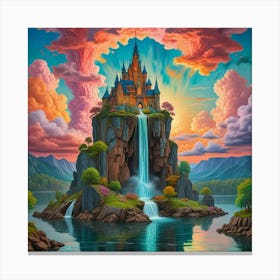 Enchanted Heights The Castle Of Cascading Waters (7) Canvas Print