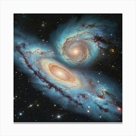 Two Spiral Galaxies Canvas Print