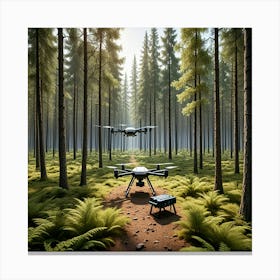 Drone In The Forest 5 Canvas Print