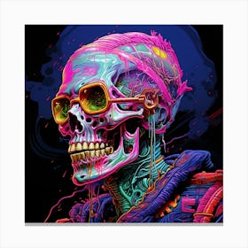 Psychedelic Skull 6 Canvas Print