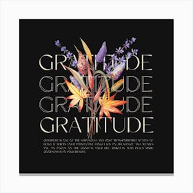 Floral Gratitude Art Print Canvas Print