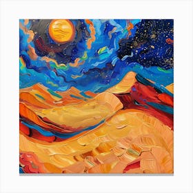 Desert Landscape Painting Canvas Print