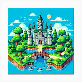 8-bit castle Canvas Print