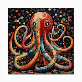 Mosaic Octopus Canvas Print