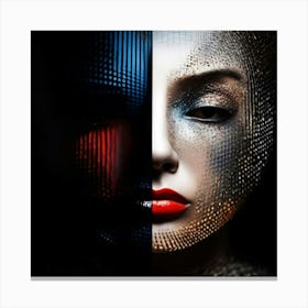 Abstract Portrait Of A Woman 5 Canvas Print