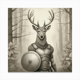 Deer In The Woods 53 Canvas Print