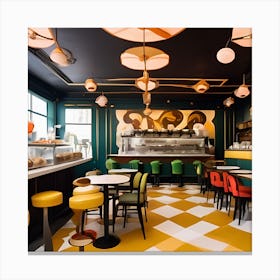Organize A Temporary Cafe Where Patrons Can Enjoy Their Favorite Treats In A Surrealistic Atmosphere With Art Deco Design While Surrounded By Plush Toys And Mascots Rese Seed 0ts 222 Canvas Print