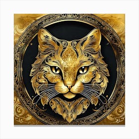 Gold Cat 1 Canvas Print